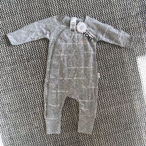 NWT Bonds cozysuit grey onesie 0-3 months